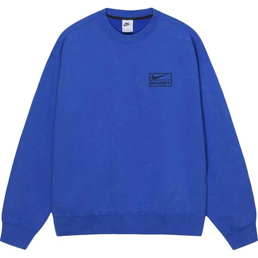Свитшот Stussy x Nike Acid Wash Fleece Crew, синий