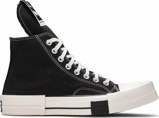 Кроссовки Converse Rick Owens x TURBODRK Chuck 70 High Black, черный