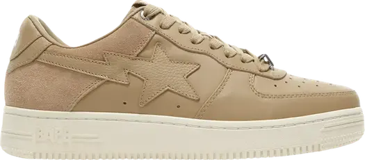 Кроссовки Bapesta Low Suede Heel - Beige, коричневый
