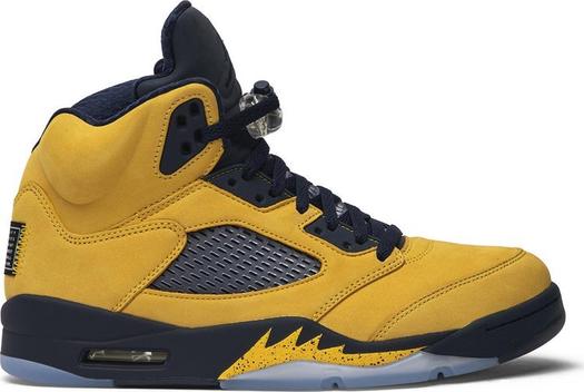 Кроссовки Air Jordan 5 Retro SP Michigan, желтый