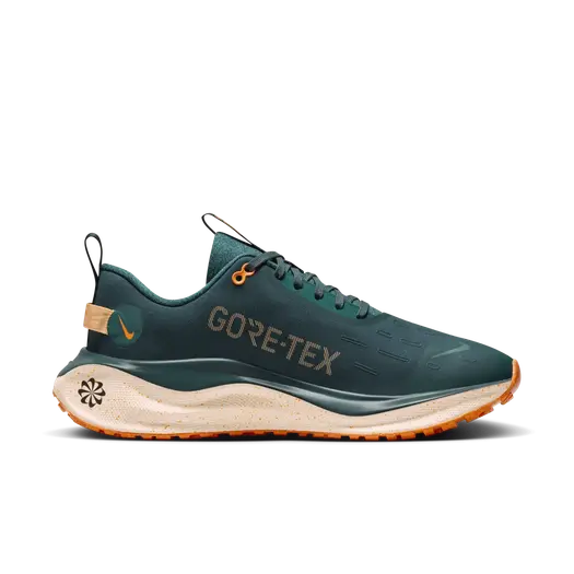Кроссовки Nike ReactX Infinity Run 4 GORE-TEX Deep Jungle Total Orange, зеленый/бежевый/оранжевый