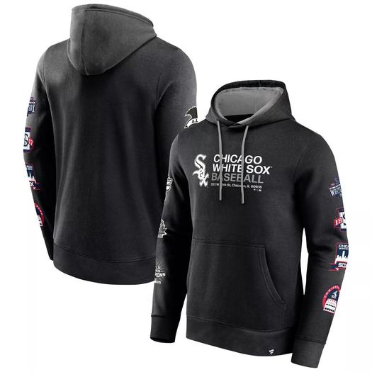 Мужской черный пуловер с капюшоном Chicago White Sox Extra Innings с логотипом Fanatics