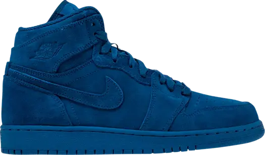 Кроссовки Air Jordan 1 Retro High GS Blue Suede, синий