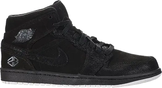 Кроссовки Air Jordan 1 Mid Suit and Sneakers, черный