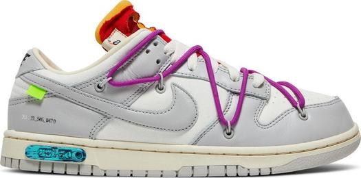 Кроссовки Nike Off-White x Dunk Low 'Lot 45 of 50', белый