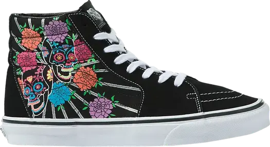Кроссовки Vans Sk8-Hi Dia De Los Muertos - Floral, черный