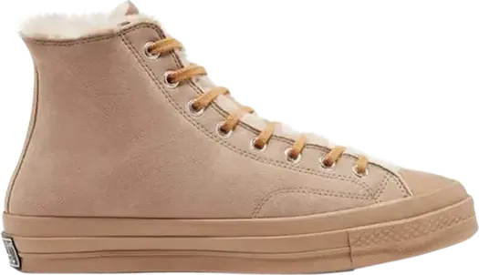 Кроссовки Converse Tri Panel x Chuck 70 Hi Khaki Shearling, загар