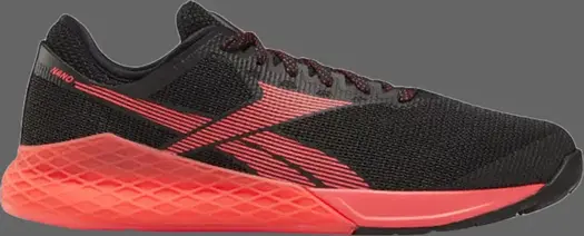 Кроссовки nano 9 'black neon red' Reebok, черный