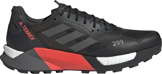 Кроссовки Adidas Terrex Agravic Ultra Trail 'White Solar Yellow', черный