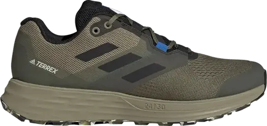 Кроссовки Adidas Terrex Two Flow 'Focus Olive', зеленый