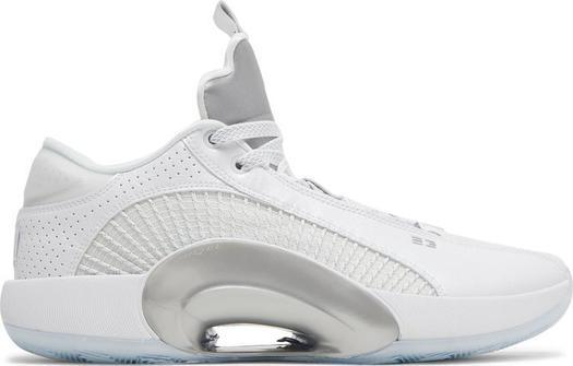 Кроссовки Air Jordan 35 Low White Metallic Silver, белый