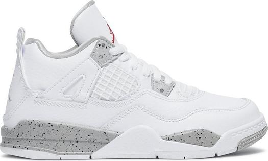 Кроссовки Air Jordan 4 Retro PS White Oreo, белый