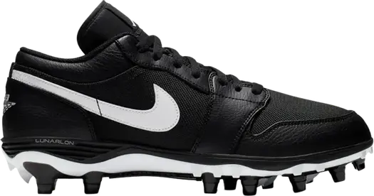 Кроссовки Jordan 1 Low TD Cleat Black, черный