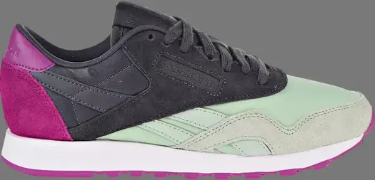 Кроссовки wmns classic nylon cb 'sage coal' Reebok, зеленый