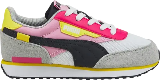 Кроссовки Puma Future Rider Splash Little Kid White Prism Pink, белый