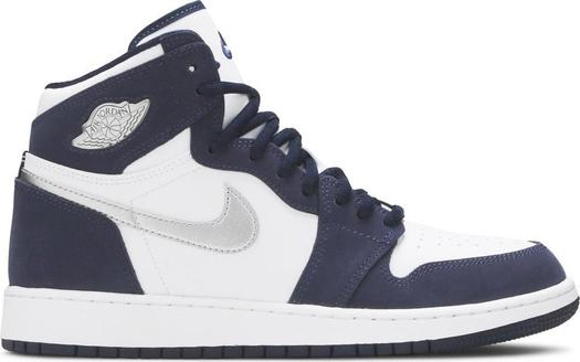 Кроссовки Air Jordan 1 Retro High co.JP GS Midnight Navy 2020, синий
