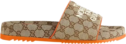 Кроссовки The North Face x Gucci Slide Beige Orange, бежевый
