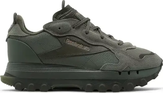Кроссовки cardi b x wmns classic leather 'hunter green' Reebok, зеленый