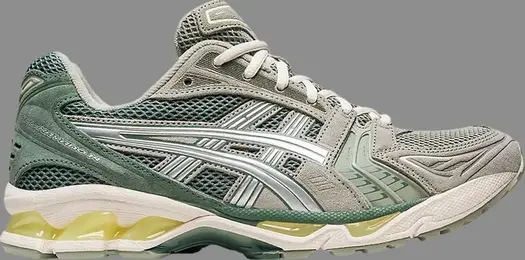 Кроссовки gel kayano 14 'olive grey pure silver' Asics, серый