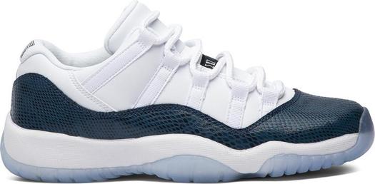 Кроссовки Jordan 11 Retro Low GS Navy Snakeskin 2019, синий