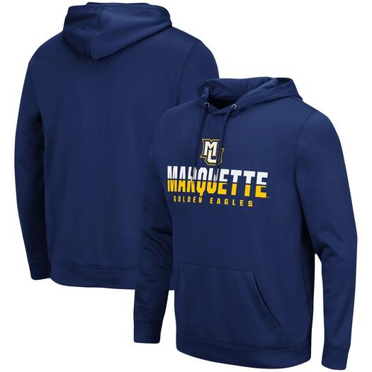 Мужской темно-синий пуловер с капюшоном Marquette Golden Eagles Lantern Colosseum