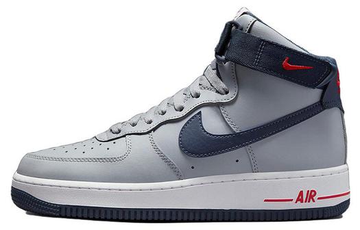 Кроссовки Nike Air Force 1 High, серый/темно-синий