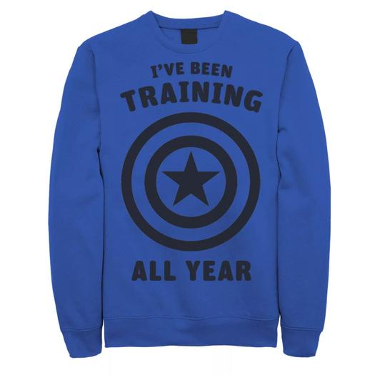 Мужской свитшот с логотипом Marvel Avengers Captain America Training круглый год Licensed Character