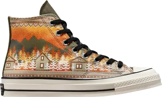 Кроссовки Converse Chuck 70 High Holiday Sweater - Orange, оранжевый