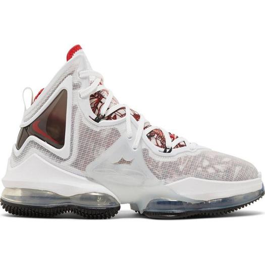 Кроссовки Nike LeBron 19 EP, белый/черный/красный