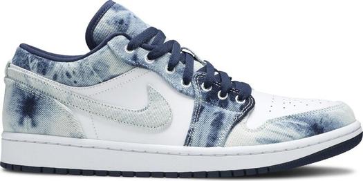 Кроссовки Air Jordan 1 Low SE Washed Denim, синий