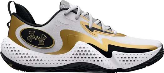 Кроссовки Under Armour Spawn 5 White Black Gold, белый
