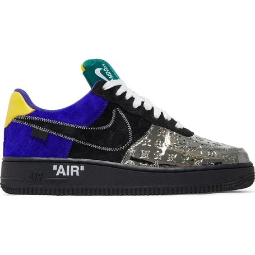 Кроссовки Louis Vuitton x Air Force 1 Low, черный/синий/желтый