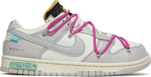 Кроссовки Nike Off-White x Dunk Low 'Lot 30 of 50', белый