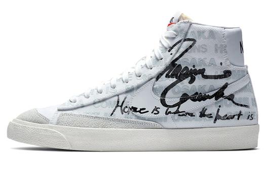 Кроссовки Nike Blazer Mid Comme Des Garcons X Naomi Osaka, белый/черный