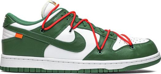 Кроссовки Nike Off-White x Dunk Low 'Pine Green', зеленый