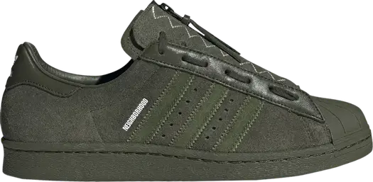 Кроссовки Adidas Neighborhood x Superstar 80s 'Night Cargo', зеленый