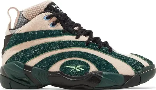 Кроссовки brain dead x shaqnosis 'dark forest' Reebok, зеленый