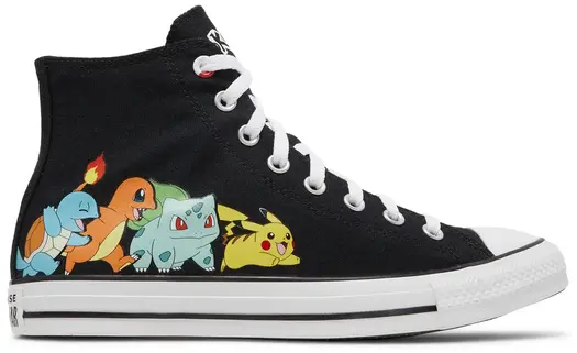 Кроссовки Converse Pokemon x Chuck Taylor All Star высокие, черный