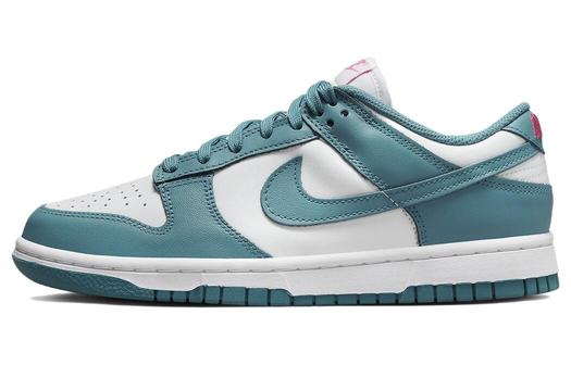 Кроссовки Nike Dunk Low, белый/темно-бирюзовый