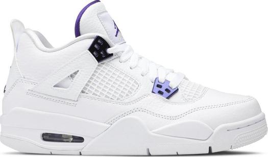 Кроссовки Air Jordan 4 Retro GS Purple Metallic, фиолетовый
