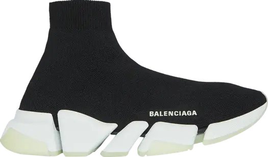 Кроссовки Balenciaga Speed 2.0 Sneaker Black Glow In The Dark, черный