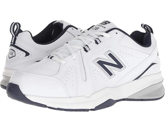 Кроссовки New Balance MX608v5: Белый цвет с темно-синими акцентами