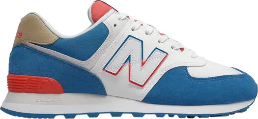 Кроссовки New Balance 574, синий/белый/красный