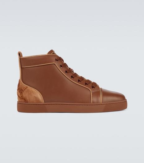 Кроссовки Fun Louis Christian Louboutin, коричневый