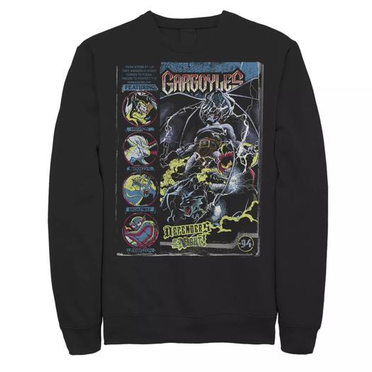 Мужской свитшот с обложкой комиксов Gargoyles Defenders Of The Night Licensed Character