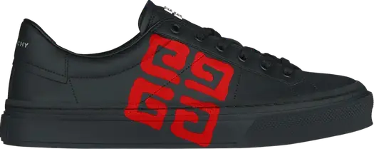 Кроссовки Chito x Givenchy City Sport 4G Spray Print - Black Orange, черный