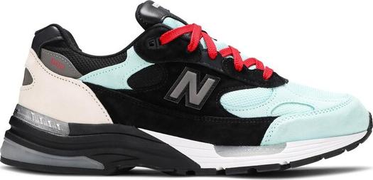 Кроссовки New Balance Amoeba Music x Nice Kicks x 992 Made in USA 'Peace Through Music - Black', бирюзовый