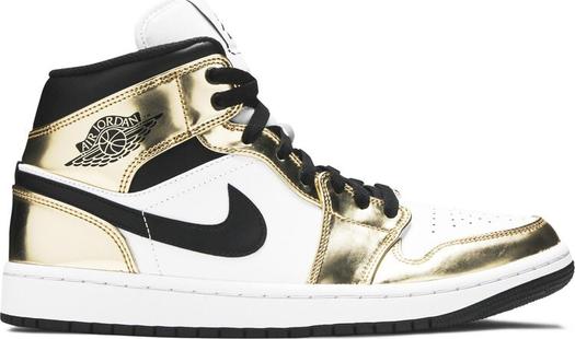 Кроссовки Air Jordan 1 Mid SE Metallic Gold, золотой