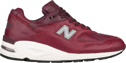 Кроссовки New Balance Horween Leather Co. x 990v2 Made in USA 'Burgundy', красный