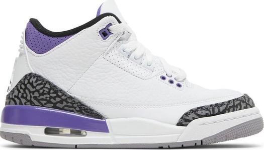 Кроссовки Air Jordan 3 Retro GS Dark Iris, белый